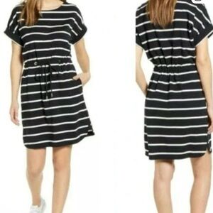 Tommy Bahama Black and White Striped Mini Dress